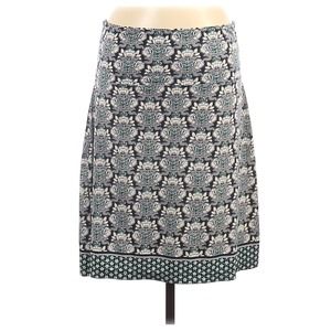 Max Studio Gray Floral Paisley Knit Skirt - Medium